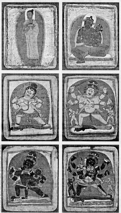 Des 'tsakali' (début du XIIIe siècle) qui représentent quelques-unes des initiations aux bouddhas et aux divinités. Retour